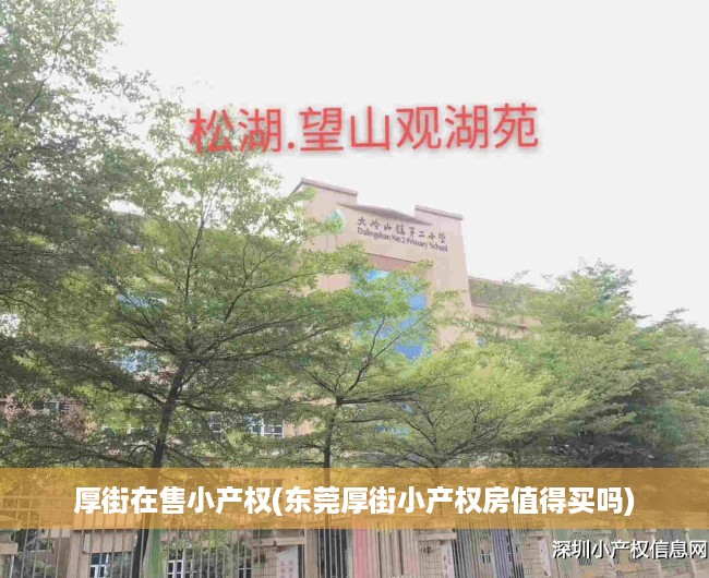 厚街在售小产权(东莞厚街小产权房值得买吗) 厚街在售小产权(东莞厚街小产权房值得买吗)