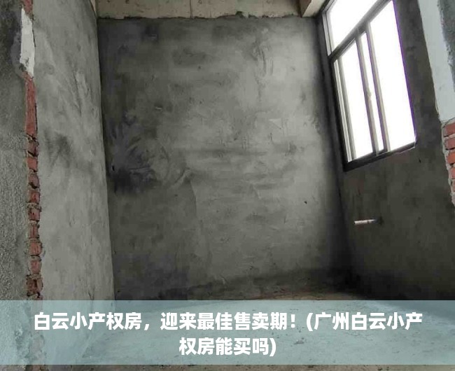 白云小产权房，迎来最佳售卖期！(广州白云小产权房能买吗)