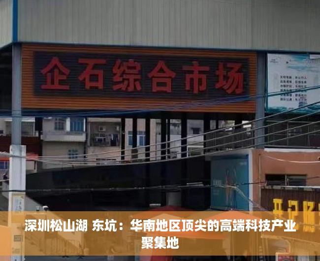 深圳松山湖 东坑：华南地区顶尖的高端科技产业聚集地
