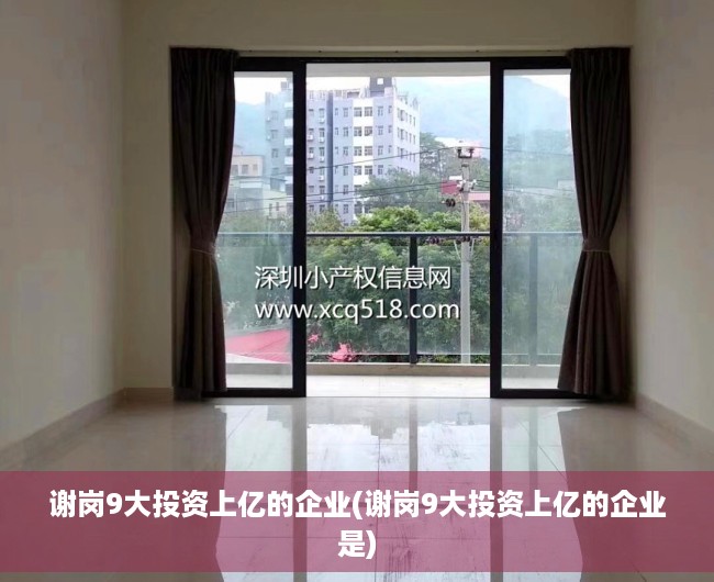 谢岗9大投资上亿的企业(谢岗9大投资上亿的企业是) 谢岗9大投资上亿的企业(谢岗9大投资上亿的企业是)
