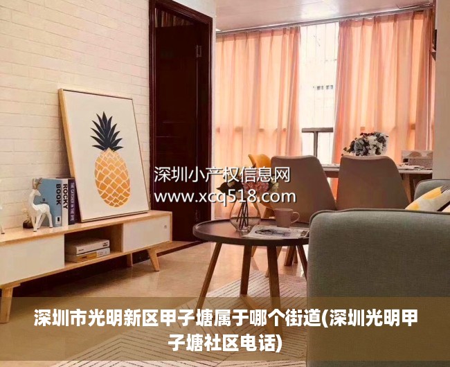 深圳市光明新区甲子塘属于哪个街道(深圳光明甲子塘社区电话)