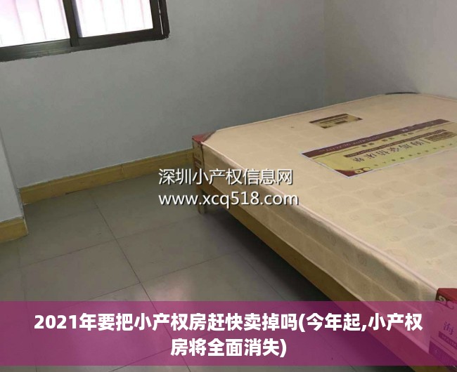 2021年要把小产权房赶快卖掉吗(今年起,小产权房将全面消失)