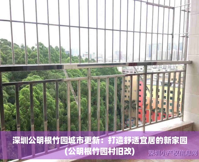 深圳公明根竹园城市更新：打造舒适宜居的新家园(公明根竹园村旧改)