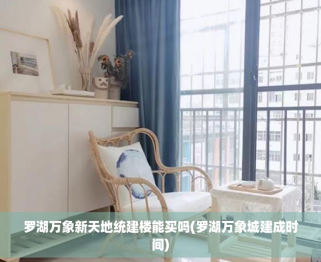 罗湖万象新天地统建楼能买吗(罗湖万象城建成时间) 罗湖万象新天地统建楼能买吗(罗湖万象城建成时间)