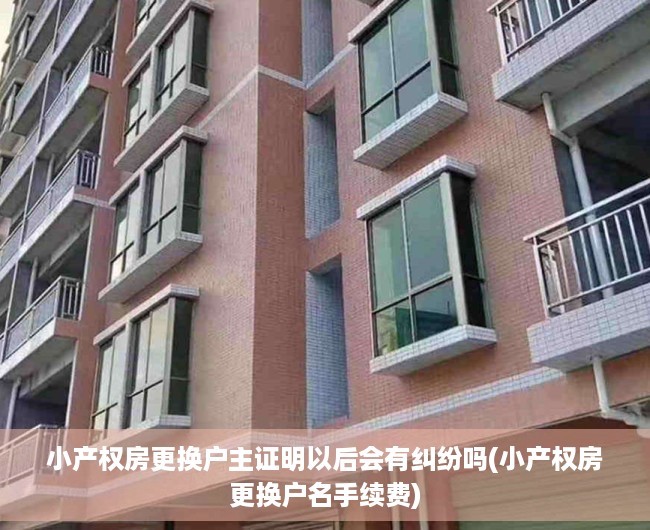 小产权房更换户主证明以后会有纠纷吗(小产权房更换户名手续费)