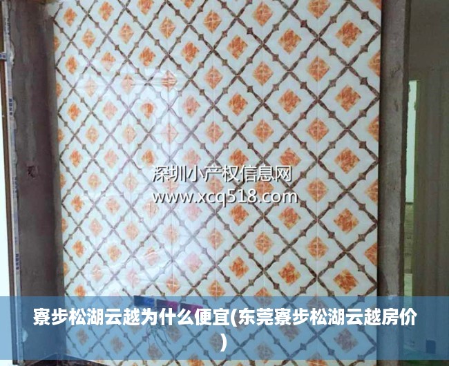 寮步松湖云越为什么便宜(东莞寮步松湖云越房价) 寮步松湖云越为什么便宜(东莞寮步松湖云越房价)