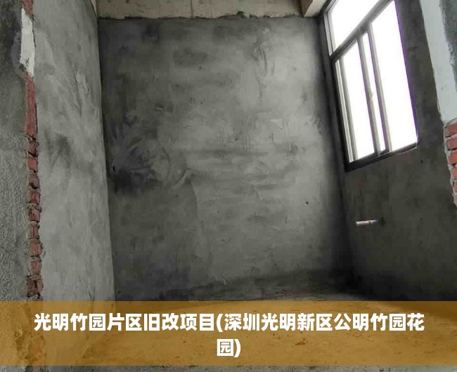 光明竹园片区旧改项目(深圳光明新区公明竹园花园)