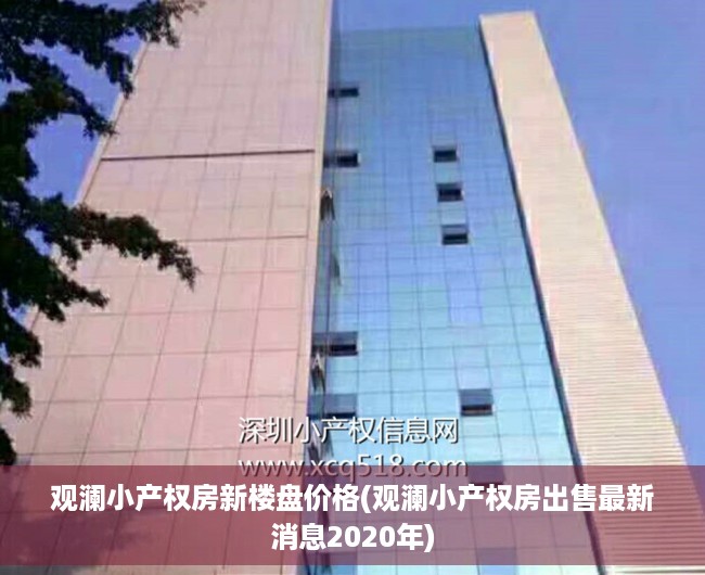 观澜小产权房新楼盘价格(观澜小产权房出售最新消息2020年)