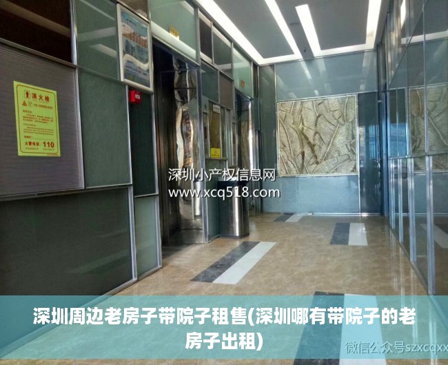 深圳周边老房子带院子租售(深圳哪有带院子的老房子出租)