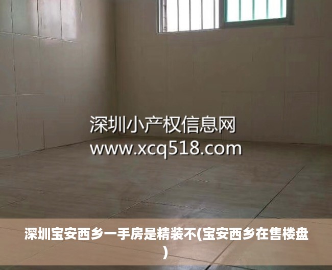 深圳宝安西乡一手房是精装不(宝安西乡在售楼盘) 深圳宝安西乡一手房是精装不(宝安西乡在售楼盘)
