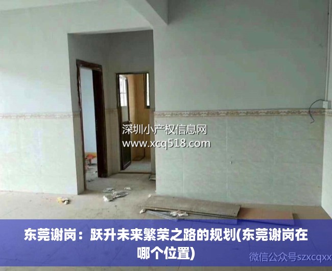 东莞谢岗：跃升未来繁荣之路的规划(东莞谢岗在哪个位置)