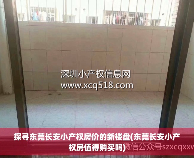 探寻东莞长安小产权房价的新楼盘(东莞长安小产权房值得购买吗)