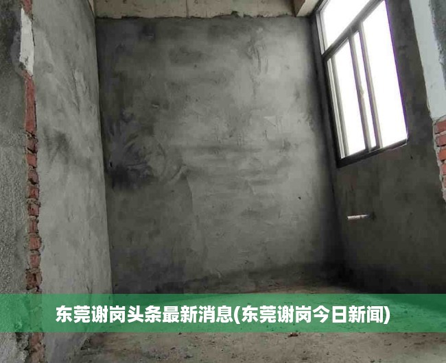 东莞谢岗头条最新消息(东莞谢岗今日新闻) 东莞谢岗头条最新消息(东莞谢岗今日新闻)