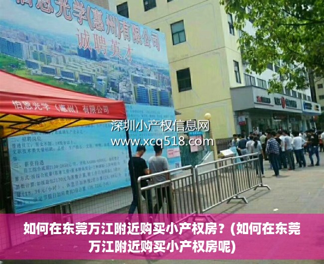 如何在东莞万江附近购买小产权房？(如何在东莞万江附近购买小产权房呢)
