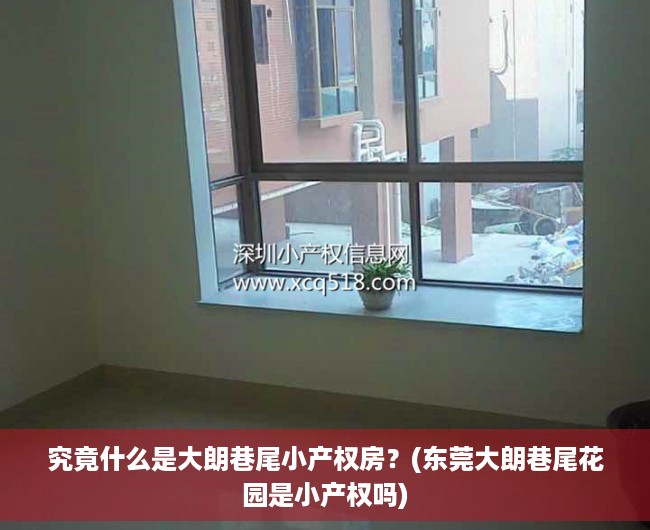 究竟什么是大朗巷尾小产权房？(东莞大朗巷尾花园是小产权吗)
