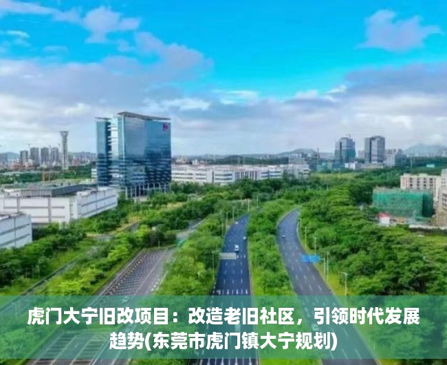 虎门大宁旧改项目：改造老旧社区，引领时代发展趋势(东莞市虎门镇大宁规划)