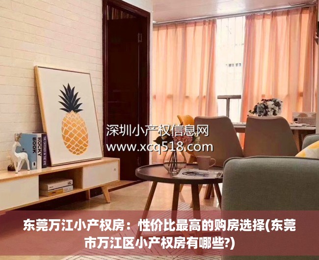 东莞万江小产权房：性价比最高的购房选择(东莞市万江区小产权房有哪些?)