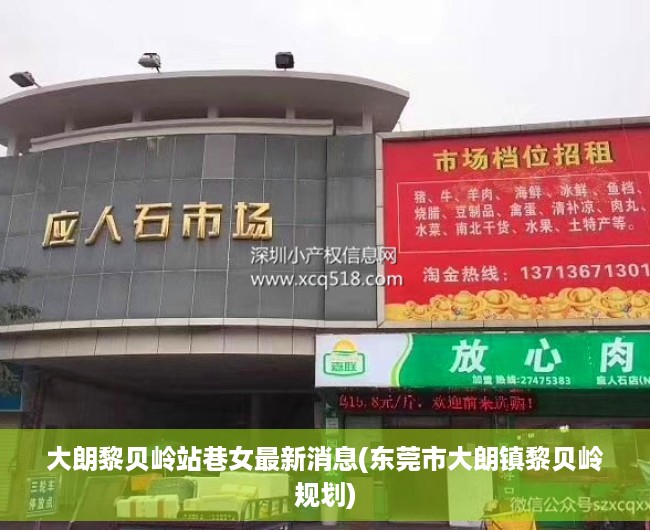 大朗黎贝岭站巷女最新消息(东莞市大朗镇黎贝岭规划) 大朗黎贝岭站巷女最新消息(东莞市大朗镇黎贝岭规划)