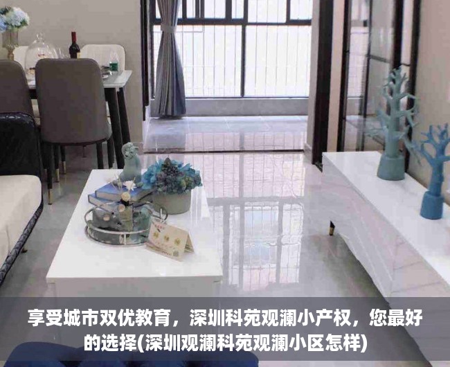 享受城市双优教育，深圳科苑观澜小产权，您最好的选择(深圳观澜科苑观澜小区怎样)