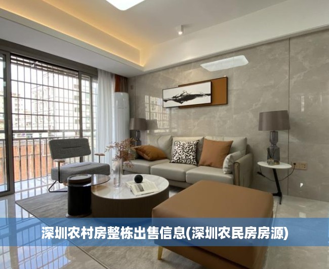 深圳农村房整栋出售信息(深圳农民房房源)