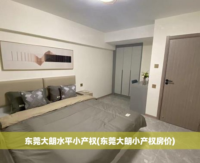东莞大朗水平小产权(东莞大朗小产权房价)