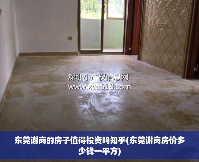 东莞谢岗的房子值得投资吗知乎(东莞谢岗房价多少钱一平方) 东莞谢岗的房子值得投资吗知乎(东莞谢岗房价多少钱一平方)