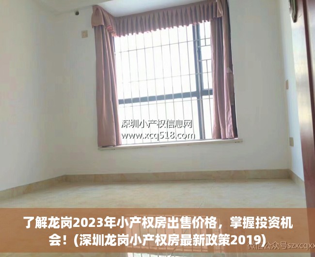 了解龙岗2023年小产权房出售价格，掌握投资机会！(深圳龙岗小产权房最新政策2019)