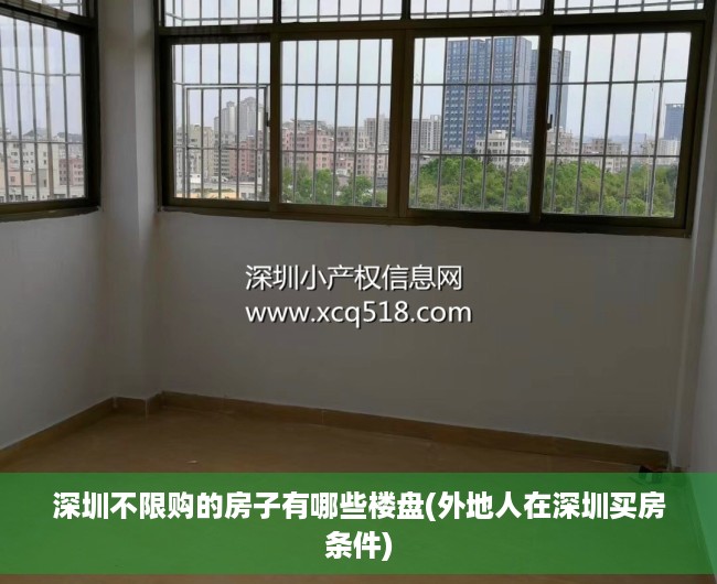 深圳不限购的房子有哪些楼盘(外地人在深圳买房条件) 深圳不限购的房子有哪些楼盘(外地人在深圳买房条件)