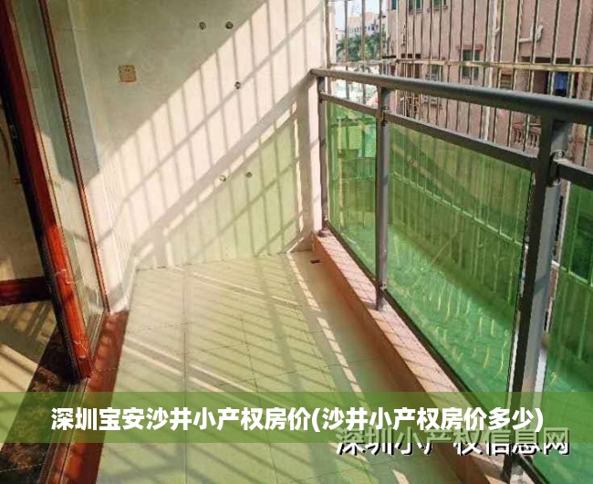 深圳宝安沙井小产权房价(沙井小产权房价多少)