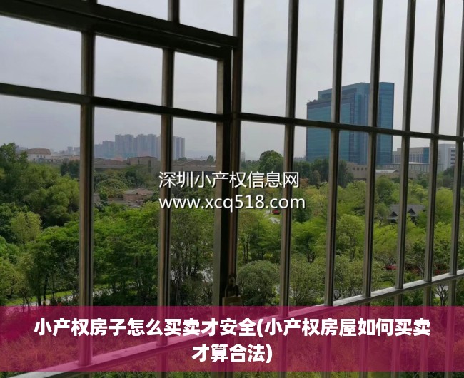 小产权房子怎么买卖才安全(小产权房屋如何买卖才算合法)