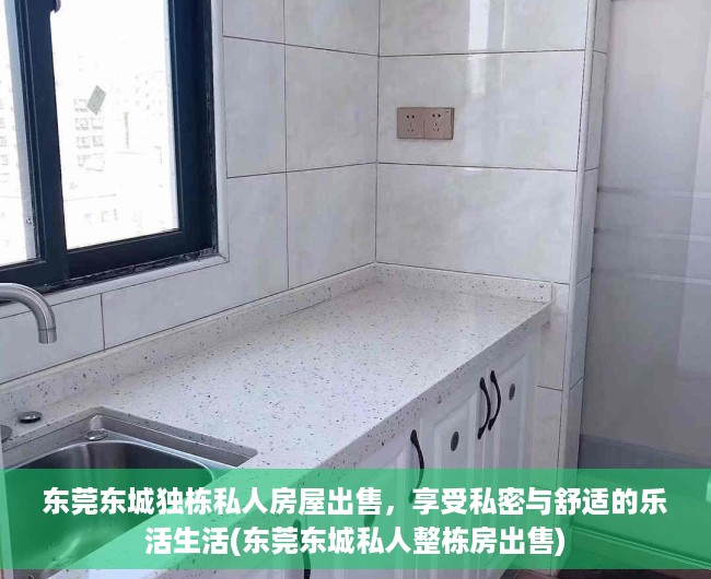 东莞东城独栋私人房屋出售，享受私密与舒适的乐活生活(东莞东城私人整栋房出售)