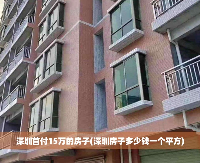 深圳首付15万的房子(深圳房子多少钱一个平方)