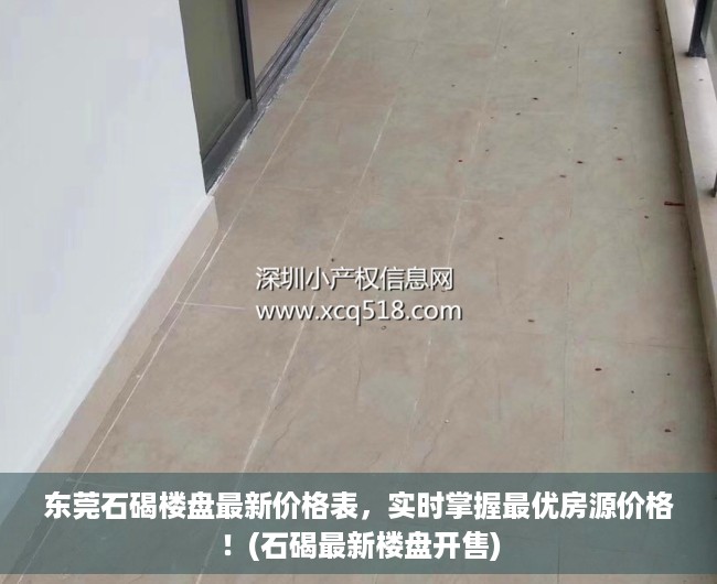 东莞石碣楼盘最新价格表，实时掌握最优房源价格！(石碣最新楼盘开售)