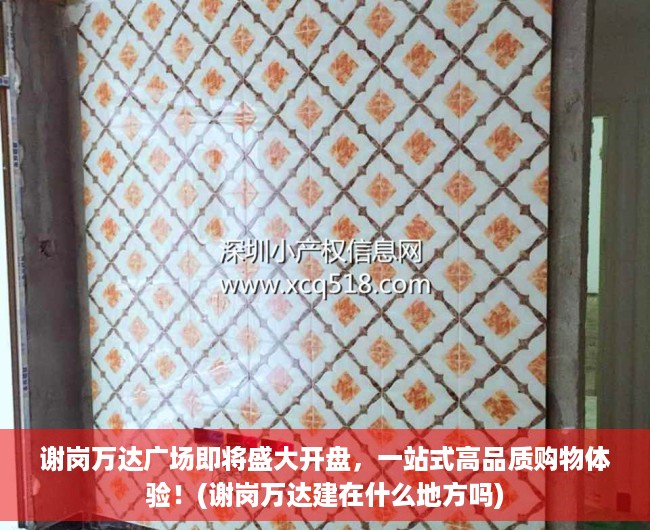 谢岗万达广场即将盛大开盘，一站式高品质购物体验！(谢岗万达建在什么地方吗)