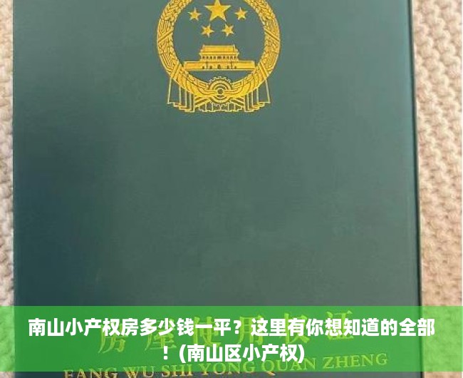 南山小产权房多少钱一平？这里有你想知道的全部！(南山区小产权)