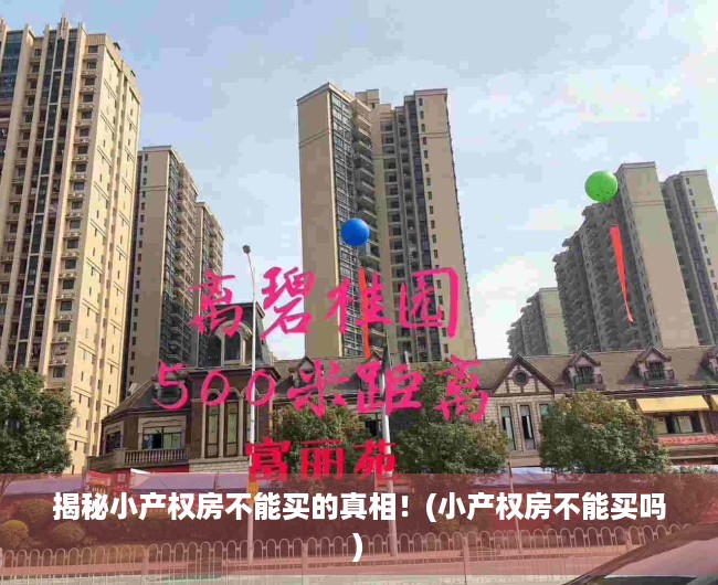 揭秘小产权房不能买的真相！(小产权房不能买吗)