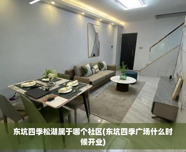 东坑四季松湖属于哪个社区(东坑四季广场什么时候开业)
