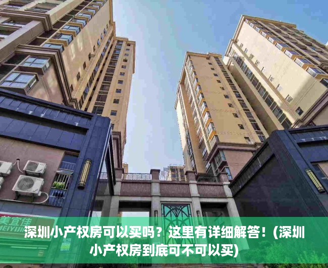 深圳小产权房可以买吗？这里有详细解答！(深圳小产权房到底可不可以买)