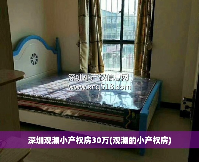深圳观澜小产权房30万(观澜的小产权房)