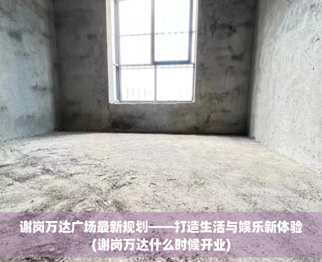 谢岗万达广场最新规划——打造生活与娱乐新体验(谢岗万达什么时候开业)