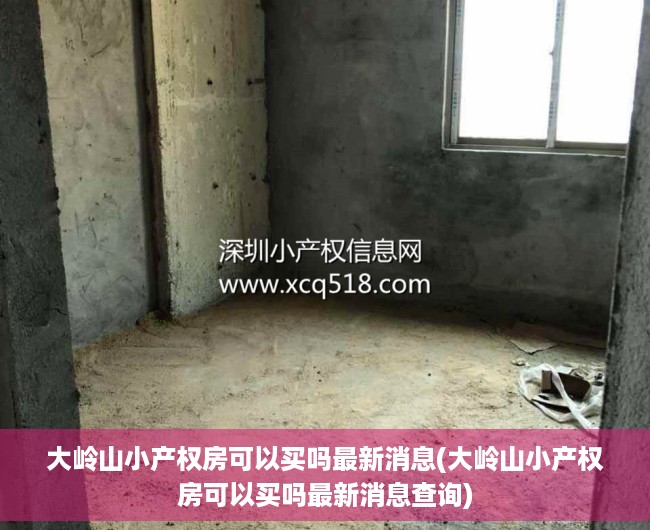 大岭山小产权房可以买吗最新消息(大岭山小产权房可以买吗最新消息查询) 大岭山小产权房可以买吗最新消息(大岭山小产权房可以买吗最新消息查询)