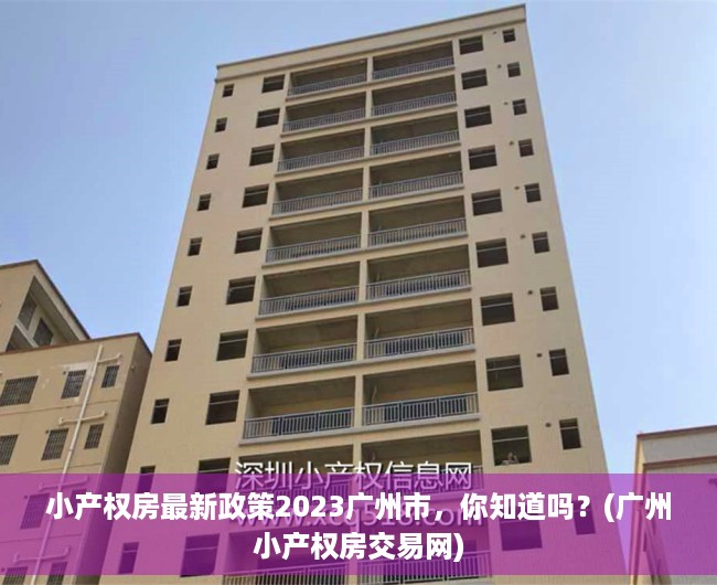 小产权房最新政策2023广州市，你知道吗？(广州小产权房交易网)
