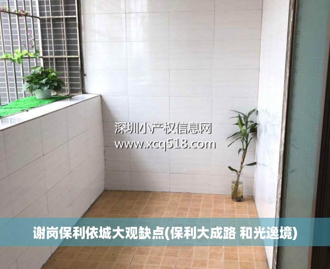 谢岗保利依城大观缺点(保利大成路 和光逸境) 谢岗保利依城大观缺点(保利大成路 和光逸境)