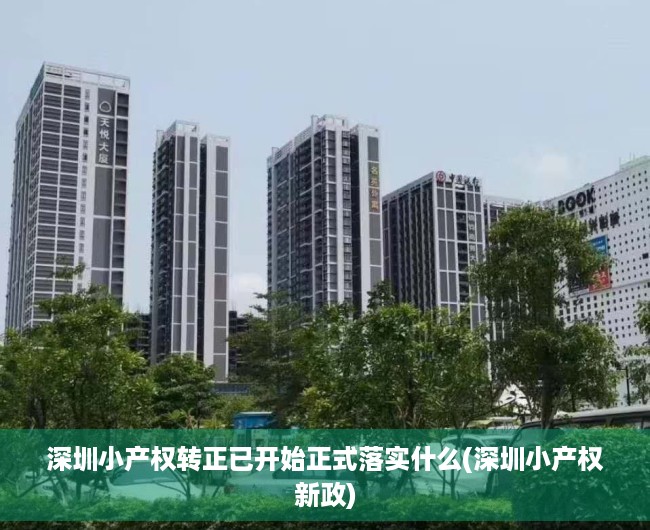 深圳小产权转正已开始正式落实什么(深圳小产权新政)