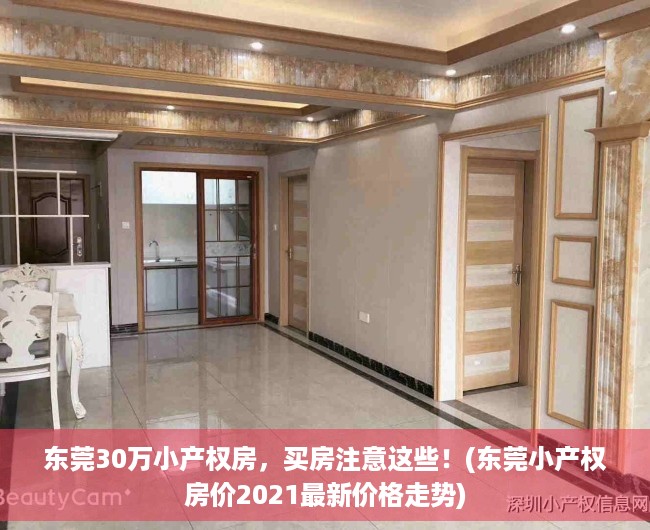 东莞30万小产权房，买房注意这些！(东莞小产权房价2021最新价格走势)