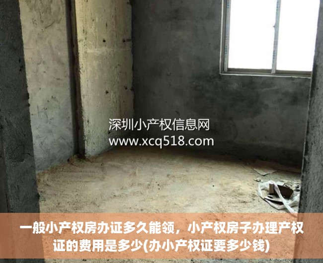 一般小产权房办证多久能领，小产权房子办理产权证的费用是多少(办小产权证要多少钱)