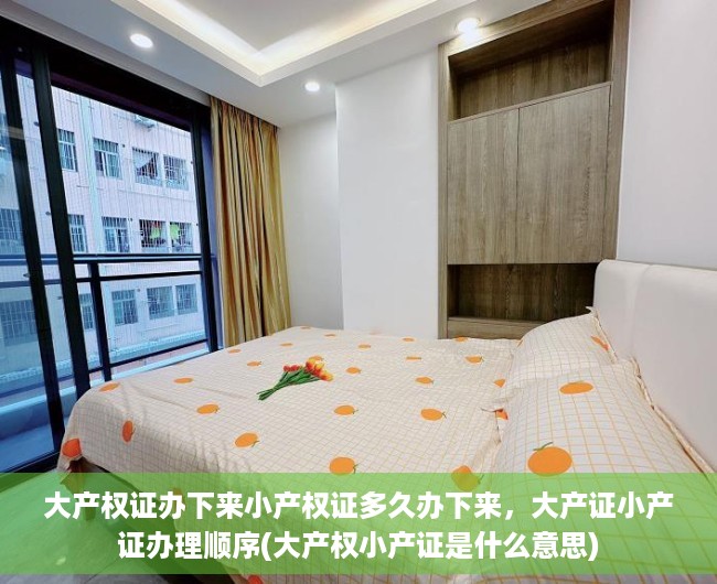 大产权证办下来小产权证多久办下来，大产证小产证办理顺序(大产权小产证是什么意思)