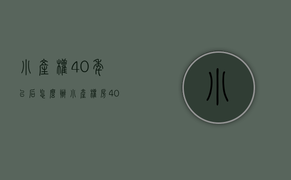 小产权40年以后怎么办（小产权房40年后房子归谁所有？）(小产权40年的房子能买吗)
