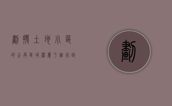 划拨土地小区的公共区域权属于谁（行政划拨用地上的小区地面停车场权属纠纷案例解析——《物业管理纠纷的裁判规则与实务总结》系列（1））
