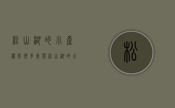 松山湖的小产权房很多（东莞松山湖的小产权房能落户口吗小产权房入户问题）
